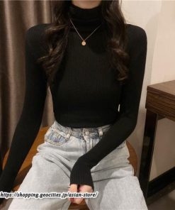ニット・セーター | カットソー ニット レディース リブニット 長袖 秋冬 春 トップス スリム ストレッチ インナー 無地 プルオーバー 長袖カットソー 長袖ニット 通学通勤 着痩せ
