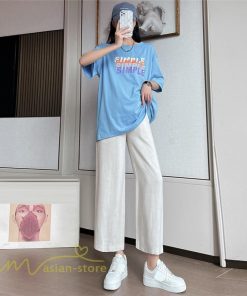 パンツ レギンス | ワイドパンツ マタニティウェア 妊婦服 パンツ 着痩せ 無地 マタニティパンツ おしゃれ 上品 春 夏 ウエスト調整 マタニティパンツ 産前 お出かけ カジュアル