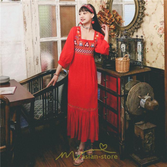 マキシ | 長袖ワンピース レディース 夏秋 コットン 10代 20代 30代 40代 50代 マキシワンピース ロングワンピース おしゃれ 着痩せ 大人可愛い 綺麗 かわいい