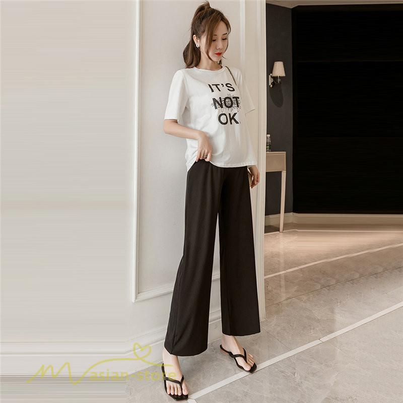 パンツ レギンス | マタニティ パンツ マタニティパンツ 着痩せ ワイドパンツ 無地 薄手 春 夏 秋 カジュアル 無地 妊婦 お出かけ きれいめ ウエスト調整 妊婦服 柔らか おしゃれ