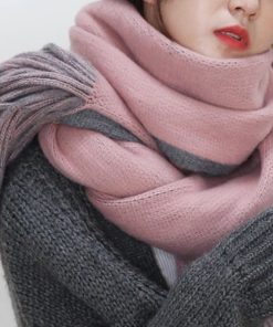マフラー | フリンジレディース リバーシブル 大判 秋冬 厚手無地 ストール かわいい リバーシブル