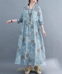 マキシ | 大きいサイズ レディース ワンピース ロング丈 マキシ丈 長袖 ぽっちゃり カワイイ オシャレ ゆったり お腹 お尻 グレー 腰周り 着痩せ 2022新作 体型カバー