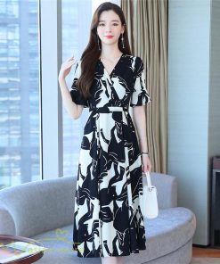 ミディアム | Aラインワンピース 着痩せ レディース カジュアル 半袖 きれいめ サマーワンピース 上品 大きいサイズ ワンピース 20代 ひざ丈 40代 日常感 お出かけ 30代