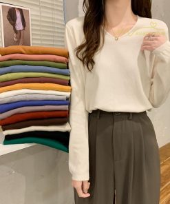 ｔシャツ・カットソー | 長袖Tシャツ インナー レディース インナーウェア 長袖 Tシャツ スリムインナー カットソー 2021 インナーTシャツ アンダーウェア 無地 Vネック