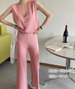 セットアップ | サマーニット冷感タッチ薄手