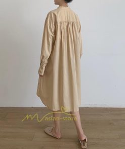 マキシ | シャツワンピ 2WAY カーディガン 長袖 ロング 無地 体型カバー ワンピース アウター レディース 春アウター お出かけ 20代30代40代50代 羽織り カジュアル 上品