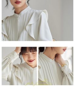 シャツ・ブラウス | ブラウス レディース オフィス 白 フォーマル 長袖 おしゃれ シャツ カジュアル 制服 レギュラー 着回し フリル 秋服 オフィス OL 送料無料 キレイめ 通勤