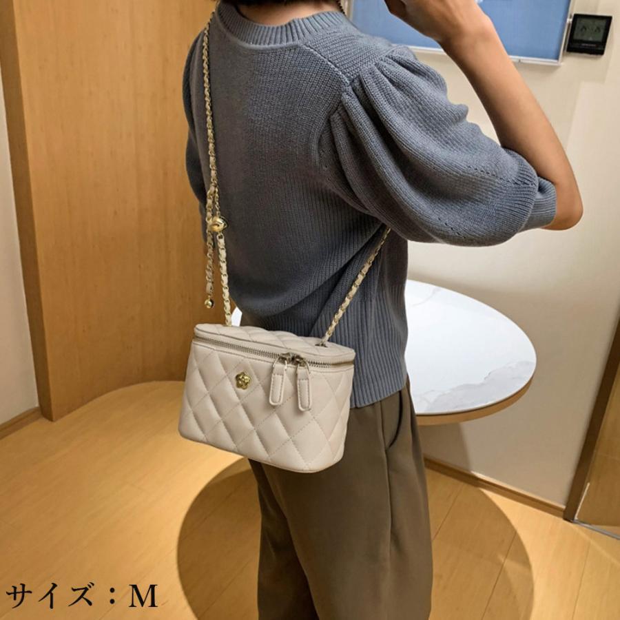 ショルダーバッグ | ミニバッグ 肩掛け キルティング チェーンバッグ レディース フェイクレザー ボックス斜め掛け