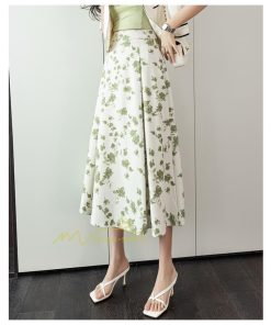 スカート | マキシロング ワイド フレア ゆったり 2トーン 春 夏 秋 冬 体系カバー Aライン フェミニン 着痩せ 20代30代40代 カジュアル デイリー 通勤通学 上品