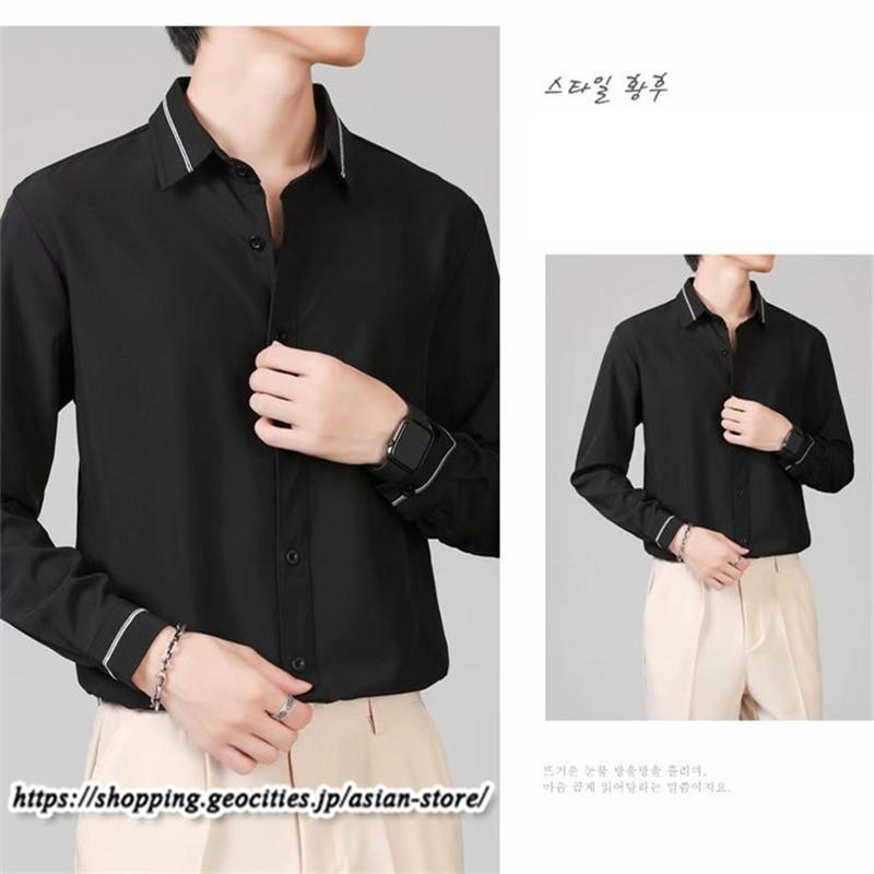 シャツ | 長袖メンズ ビジネス フォーマル オフィス 仕事 春 夏 秋 冬 カジュアル ビジネスシンプル 長袖 トップス 大きいサイズ メンズトップス