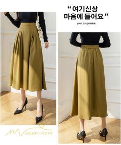 スカート | Aラインレディース 着痩せ 秋 冬 新作 ハイウエスト ロング丈 ウエストゴム 20代 30代 カジュアル OL ビジネス 秋冬 40代 コーデ 50代
