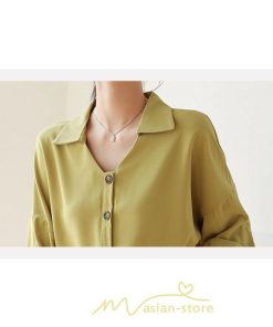 シャツ・ブラウス | ブラウス レディース シャツ トップス Vネック 長袖シャツ 無地 オフィス カジュアル おしゃれ 通勤 オフィス お出かけ エレガント 上品 デート フェミニン