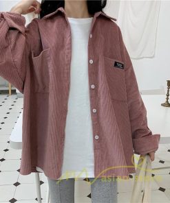 在庫ある | シャツ レディース ロングシャツ 秋服 長袖 トップス コーデュロ イシャツ 羽織り カーディガン 2 Way 20代30代40代 ゆったり 大きめ 通学通勤 体型カバー