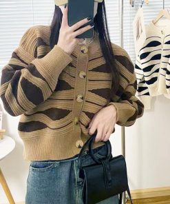 ニット・セーター | ニットカーディガン 秋冬レディース 配色