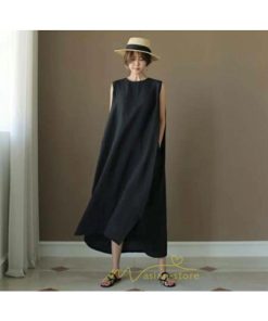 マキシ | 夏ワンピース リネンワンピース レディース ワンピ ロングワンピース 体型カバー 50代 40代 30代 20代 可愛い 夏 大人 ノースリーブ 無地 春 涼しい