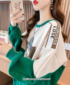 パーカー | スウェット トレーナー レディース トップス プルオーバー 長袖 クルーネック ゆったり 切り替え 50代 40代 30代 コットン おしゃれ 丸首 20代 送料無料 綿