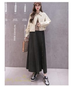 スカート | マタニティ Aライン秋 冬 コーデ 着痩せ 裾口スリット ニット 体型カバー リブ ウエスト調整 マタニティウェア 大きいサイズ カジュアル