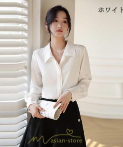 シャツ・ブラウス | ブラウス レディース シャツ きれいめ 40代 春夏 秋 長袖 着痩せ オシャレ 韓国風 大人 30代 50代 40代 就活 OL 母 オフィス ママ ビジネス 通勤