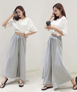 ワイドパンツ | レディース ガウチョパンツ スカーチョ ゆったり パンツ ウエストゴム