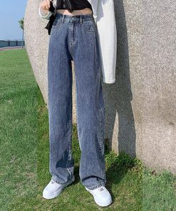 デニム | ストレートデニムパンツ ハイウエスト美脚