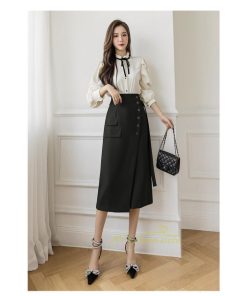 スカート | ボトムス レディース きれいめ 春夏 タイト秋服 2021 おしゃれ 膝丈 ハイウエスト 体型カバー お洒落 上品 通勤 OL カジュアル 20代30代40代