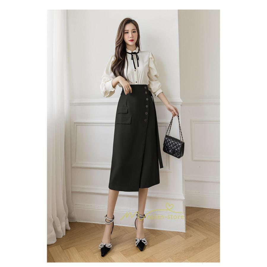 スカート | ボトムス レディース きれいめ 春夏 タイト秋服 2021 おしゃれ 膝丈 ハイウエスト 体型カバー お洒落 上品 通勤 OL カジュアル 20代30代40代