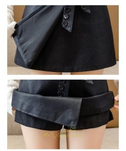 スカート | ミニレディース Aライン タイト フェイクレザー リボン ショート丈 カジュアル お出かけ 通勤 韓国風 2022秋冬 オシャレ 新作 着回し