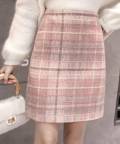 ミニスカート | スカート 台形 レディース スカート ハイウエスト 秋冬 チェック