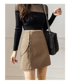 スカート | レディース ミニインパンツ 合皮 ミニ韓国ファッション 脚長 かわいい おしゃれ ミニスカ レザーセクシー 秋冬 おしゃれ