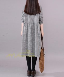 ミディアム | シャツワンピ 2WAY カーディガン 長袖 ロング 無地 体型カバー ワンピース アウター レディース チェック柄 通学通勤 お出かけ OL 春秋 20代/30代/40代/50代