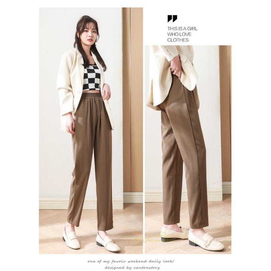 スラックス | スラックスパンツ レディース 九分丈 通勤 ストレートズボン ボトムス ビジネス おしゃれ オフィス フォーマル 美脚 ハイウエスト OL 着痩せ 就職