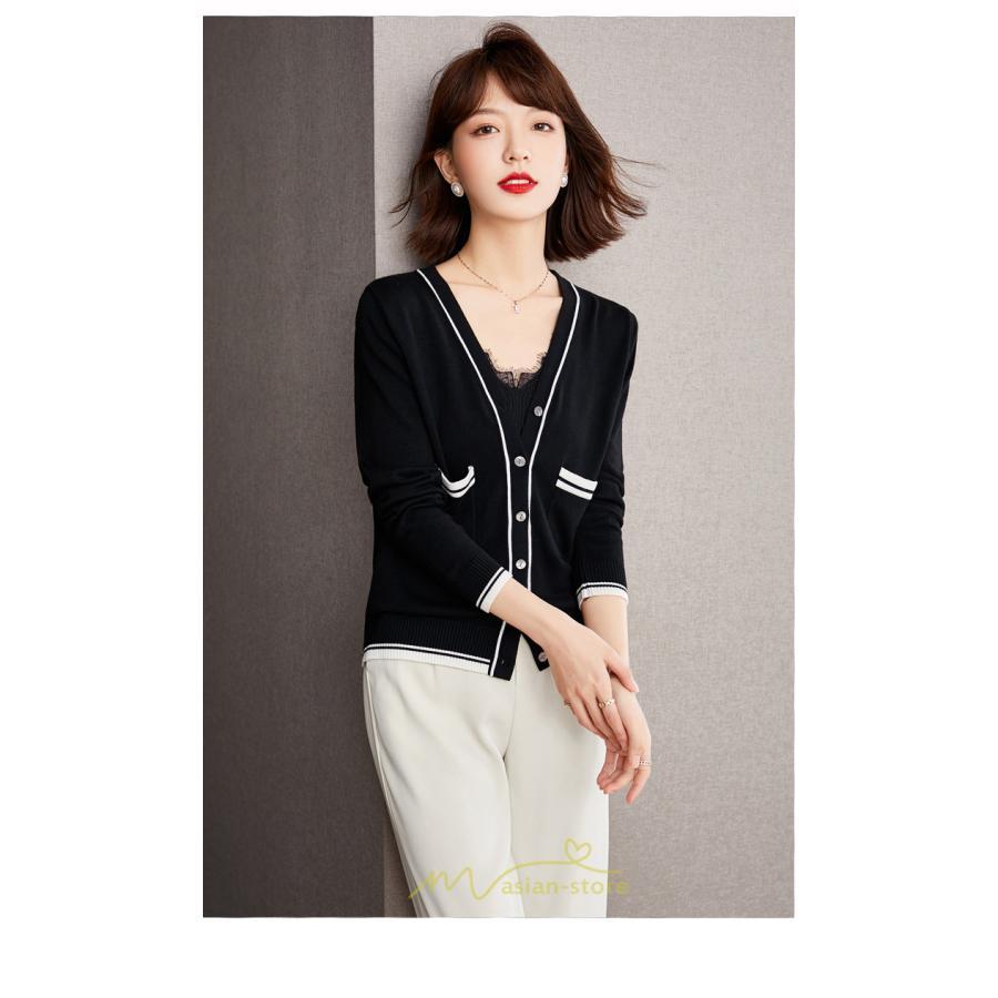 ニット・セーター | カーディガン レディース ニット 春 秋 長袖 トップス 50代 40代 30代 20代 可愛い カジュアル おしゃれ キレイめ お出かけ あったか ポケット 着痩せ