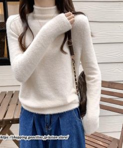 ニット・セーター | カットソー ニット レディース ハイネック 長袖 秋冬 春 トップス スリム ストレッチ インナー 無地 長袖ニット 長袖カットソー 着痩せ 通学通勤 プルオーバー