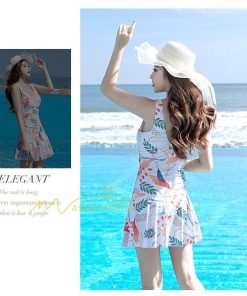 水着 | レディース ワンピース 体型カバー ママ オトナ女子 露出控えめ セクシー Vネック キャミソール 20代30代40代50代 リゾート プリント きれいめ カジュアル