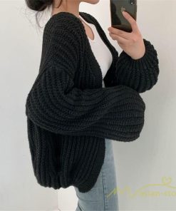 カーディガン | ニット2022秋冬 レディース 羽織り アウター パフスリーブ 長袖 セーター ニット 大人 通学通勤 20代50代 無地 トップス