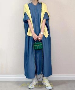 マキシ | シャツワンピース 大きいサイズ ロングワンピース 半袖 羽織り 五分袖 夏服 レディース オーバーサイズ ゆったり 無地 30代40代 シャツ ワンピース 可愛い