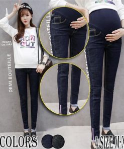 セール | マタニティデニムパンツ テーパードパンツ 産前産後 着痩せ 妊婦パンツ 妊娠パンツ デニムパンツ 調整できる 春 秋 無地 可愛い マタニティ ママ お腹包み