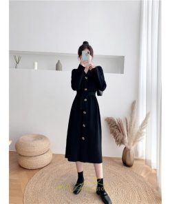 ニットワンピース | ニット ワンピース レディース 秋冬 春  Vネック 長袖 ロング丈 スリット キレイめ 上品 お出かけ 送料無料 女子会 二次会 同窓会 デート