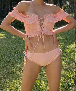 ビキニ | フリルオフショルダー韓国風