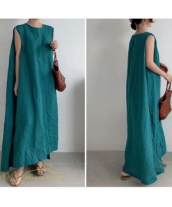 ノースリーブ | ワンピース レディース 40代 マキシワンピース 無地 ロングワンピース 着回し 着痩せ きれいめ ゆったり 40代 20代 体型カバー 30代 送料無料