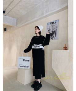 マキシ | 黒ワンピース 長袖ワンピース 秋物 レディース ロングワンピース ゆったり 大きいサイズ 裾スリット 30代40代 大人 ワンピース かわいい 通学通勤 20代50代