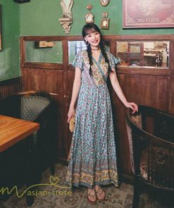 マキシ | 夏ワンピース ロングワンピース フレアワンピース 半袖 サマーワンピース 着痩せ レトロ 民族風 30代40代 旅行着 可愛い ゆったり ワンピース 20代 ビーチ