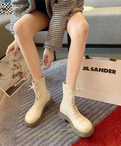 ショートブーツ | ブーツ レディース トレンド ミドル 厚底 袴ブーツ 黒 レースアップ 編み上げ カーキ オフホワイト 通勤 オフィス 通学 歩きやすい 疲れにくい