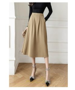 スカート | レディース ボトムス ロング丈 ミモレ丈 Aライン 楽チン 大人 きれいめ 20代 30代 40代 通勤 脚長効果 OL オシャレ 上品 ビジネス オフィス