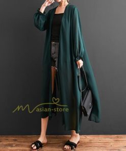 カーディガン | ロング 薄手 アウター 長袖 ロングきれいめ 紫外線対策 サマー ゆったり シフォン 韓国ファッション 20代30代40代50代 冷房対策