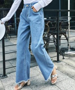 ジーンズ、デニム | 短納期ワイドパンツ デニムパンツ ロングパンツ ジーンズ パンツ 大きいサイズ ハイウエスト 2019新作 ストレッチ レディースボトムス デニムズボン