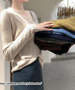ニット・セーター | カットソー ニット レディース リブニット 長袖 秋冬 春 トップス スリム ストレッチ インナー 無地 着痩せ プルオーバー 長袖カットソー 長袖ニット 通学通勤