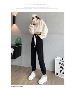 チノ・テーパード・ジョガー・スキニーパン | パンツ テーパードパンツ レディース 秋 冬 ロング丈 おしゃれ 着痩せ ウエストゴム 通勤 通学 スウェットパンツ ボトムス 韓国風 ロングパンツ 秋冬コーデ