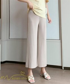 パンツ レギンス | ワイドパンツ マタニティウェア 妊婦服 サマーパンツ 着痩せ 上品 無地 マタニティパンツ 大きいサイズ サマー 夏服 お出かけ 日常感 妊婦服 産前 ウエストゴム