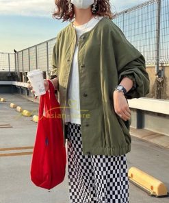 コート・ジャケット | ジャケット レディース アウター 長袖 ブルゾン ノーカラージャケット トップス 大人 無地 20代30代 ゆったり 秋冬 お尻も隠れる着丈 羽織り コート 40代50代